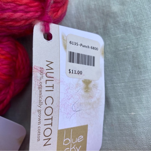 Lot of 3 Blue Sky Alpacas pink dyed cotton multi cotton yarn skeins hanks - Picture 5 of 7